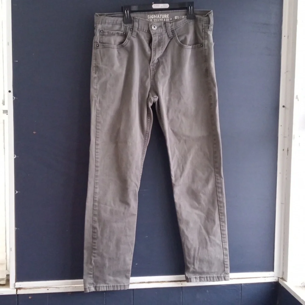 Signature Levi Strauss gray jeans pants Slim size 26 - Picture 1 of 6